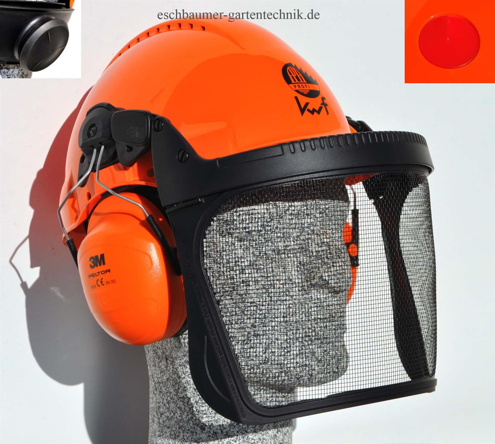 3M Forsthelm Set G3000 orange KWF V5C Lichtdurchlässig 75%