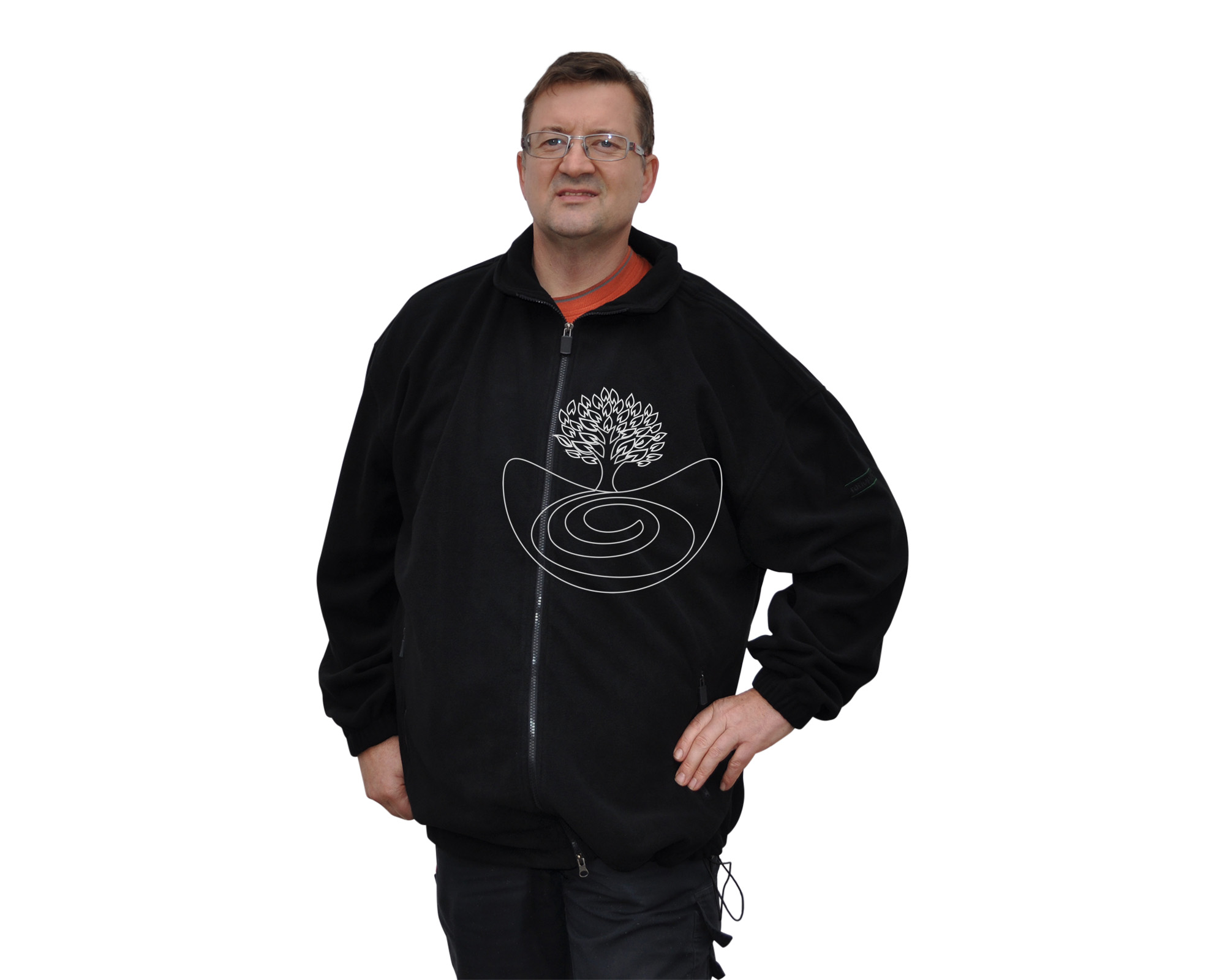 Esche Fleece-Jacke Farbe schwarz Größe XXXL