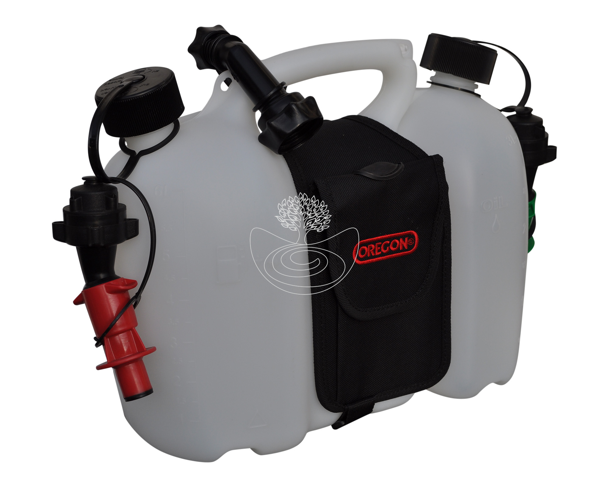 Oregon Doppelkanister 6 Liter + 3 Liter Fiordland Set mit Satteltasche + 2 Ausgießer + 2 Schelltanksysteme transparent