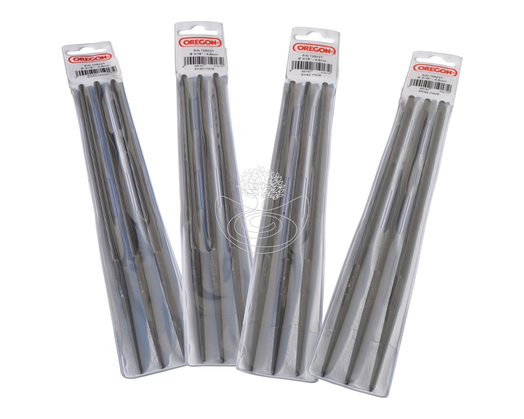 Rundfeilen 4,0mm, 4,5 mm,  4,8mm, 5,0mm(5,2mm) oder 5,5mm - 12 Stück (4 x 3) für Motorsäge