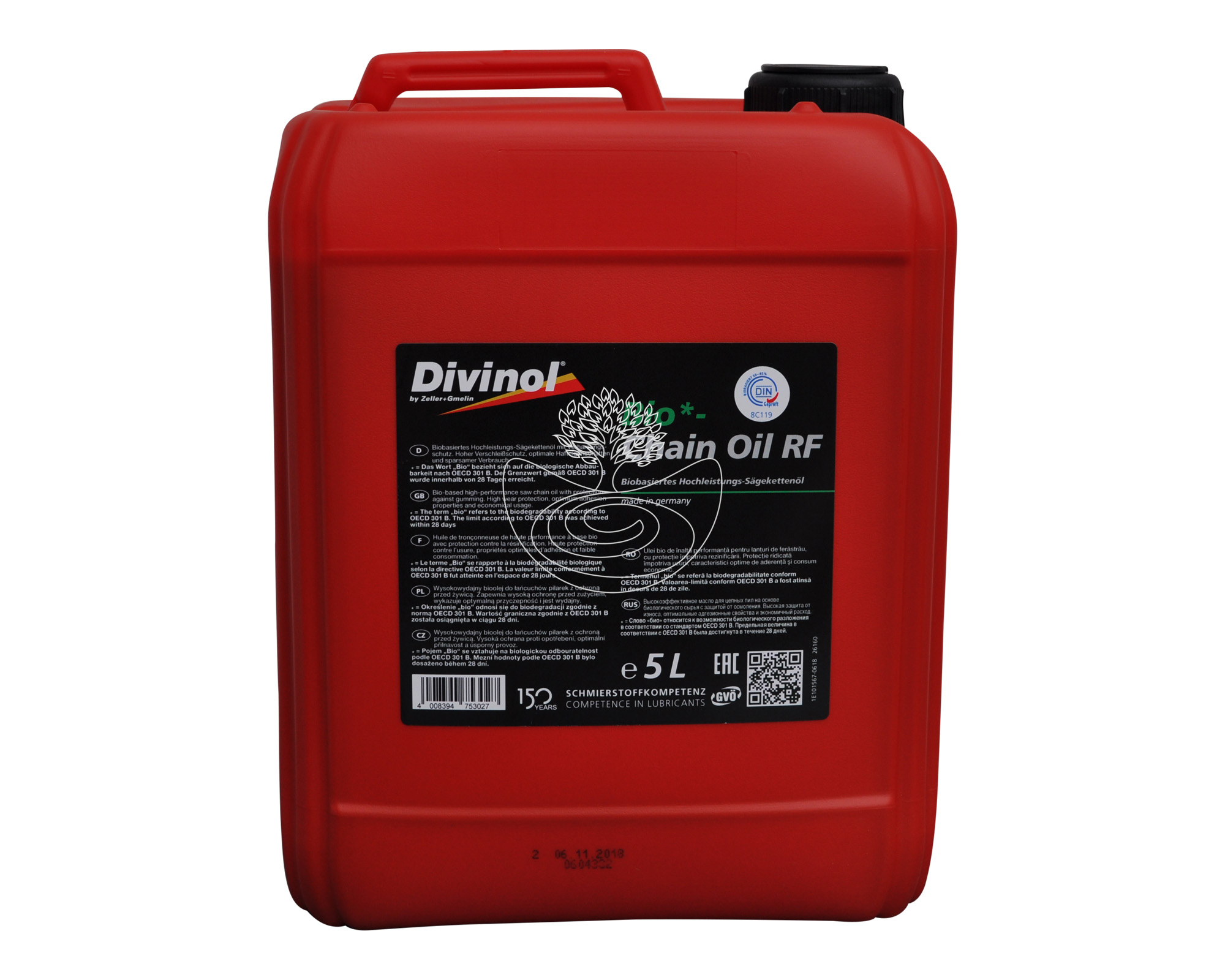 Divinol Bio Kettenöl RF 5 Liter