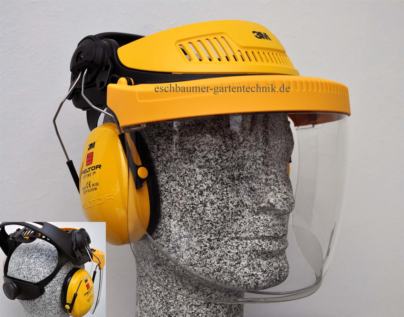 3M Gesichts-/Gehörschutzkombination G500 Kopfhalterung Gesichtsschutz Klarsichtv 